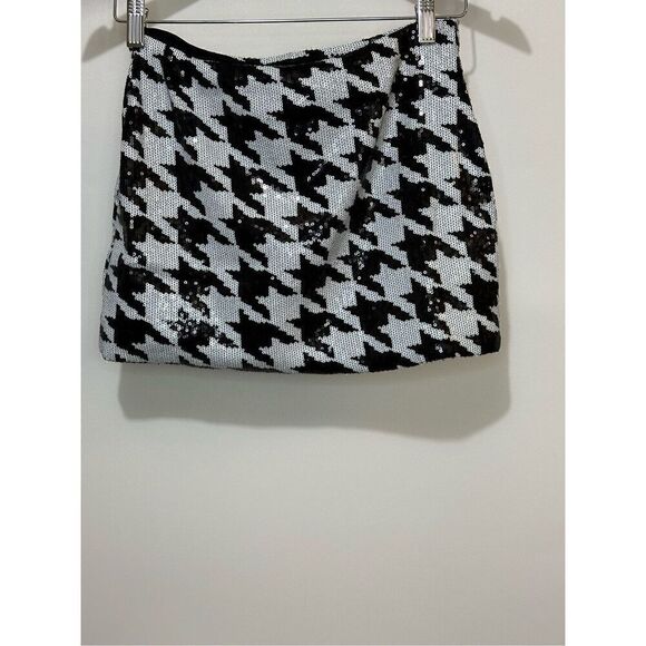 Sequin houndstooth mini skirt - Picture 5 of 6